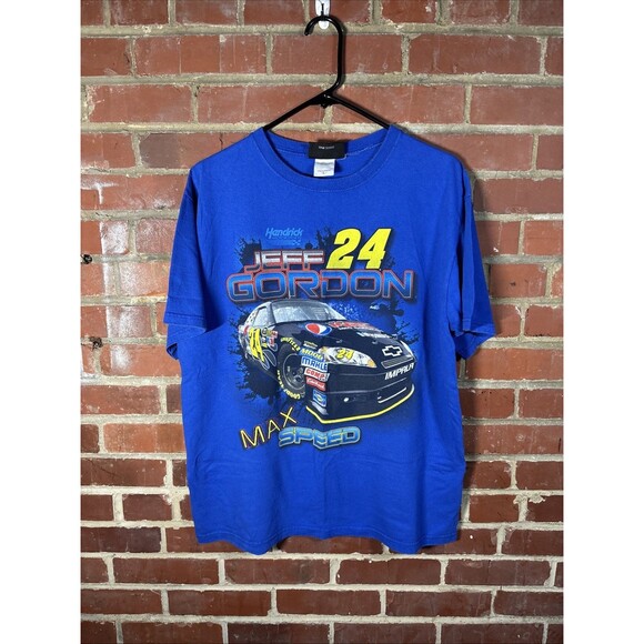 Vintage Y2k Jeff Gordon 24 Nascar Racing Shirt Pepsi Max Short Sleeve Sz Large - Picture 1 of 6